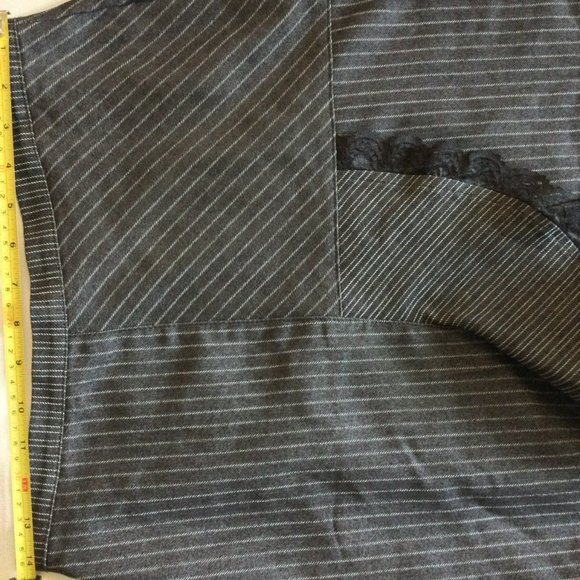 Cloarice Paris 2 pcs jacket and skirt suit 2P made in France black white strips - Picture 11 of 13